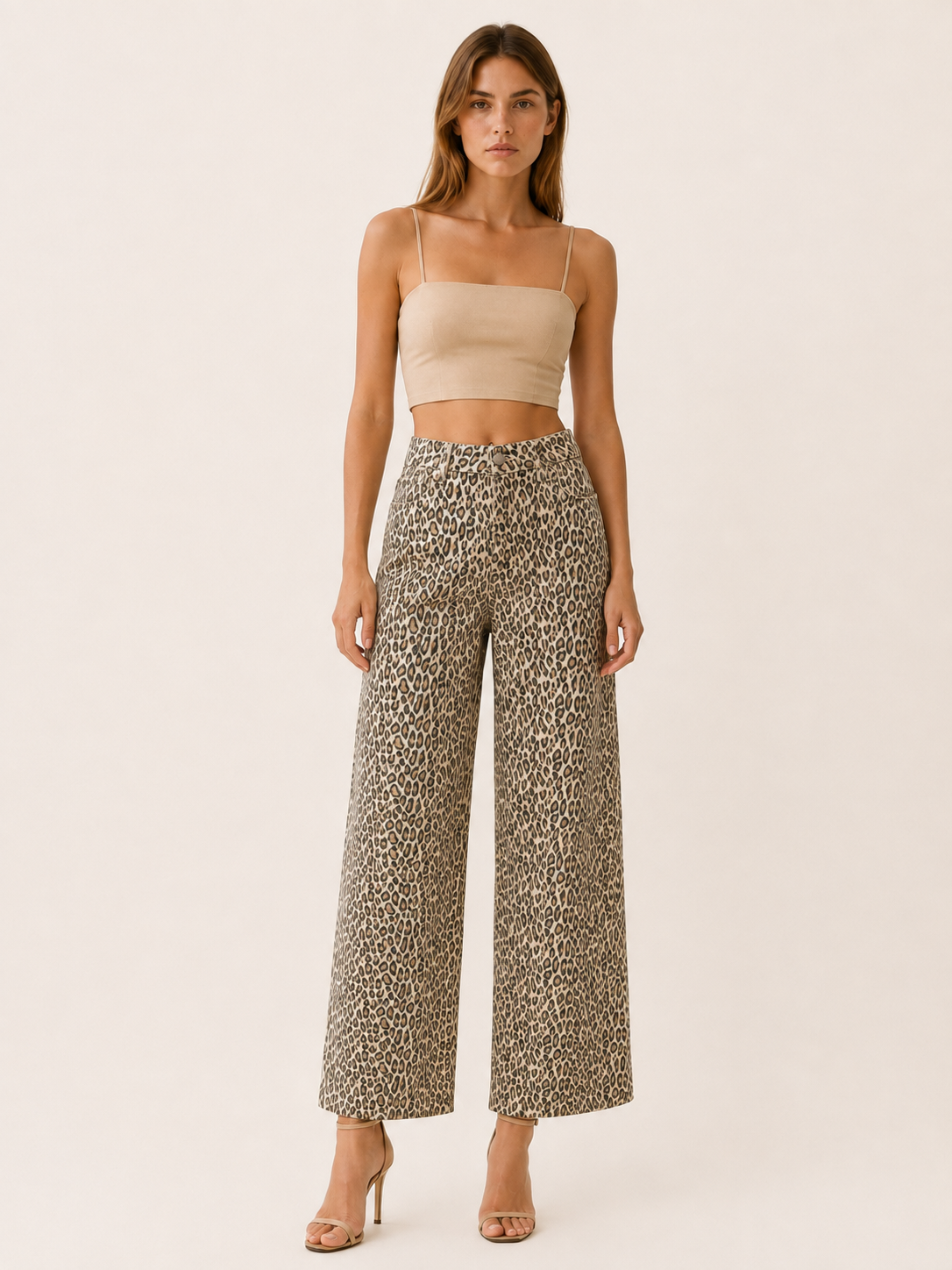 Alba | Leopard Print Straight-Leg Trousers