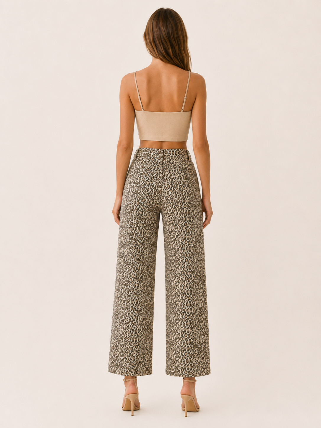 Alba | Leopard Print Straight-Leg Trousers