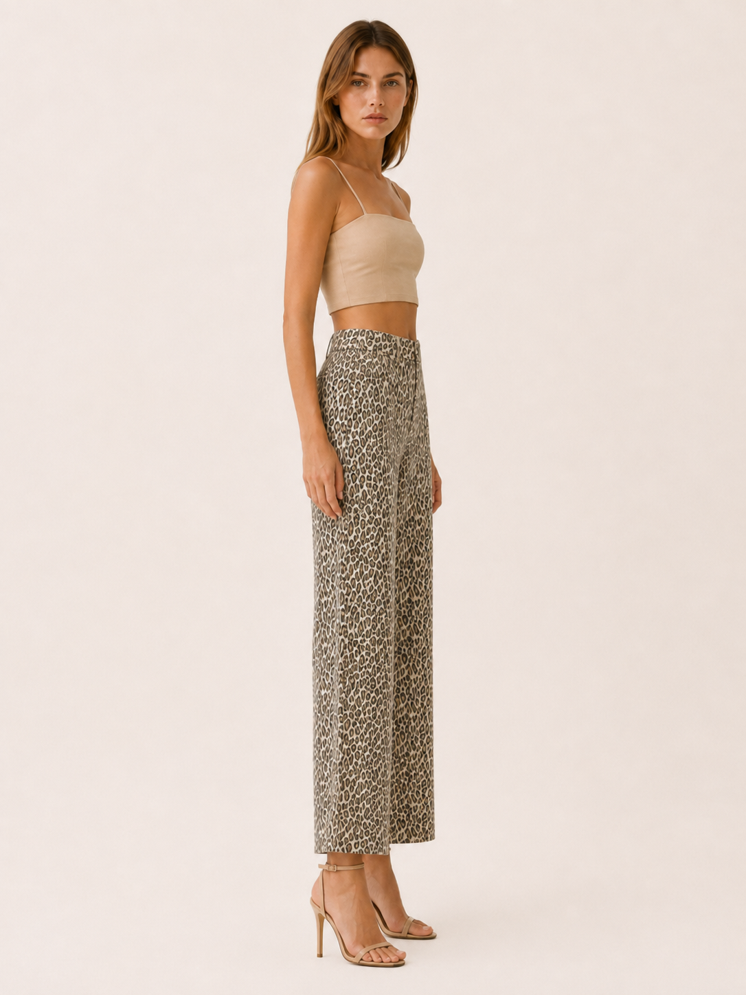 Alba | Leopard Print Straight-Leg Trousers