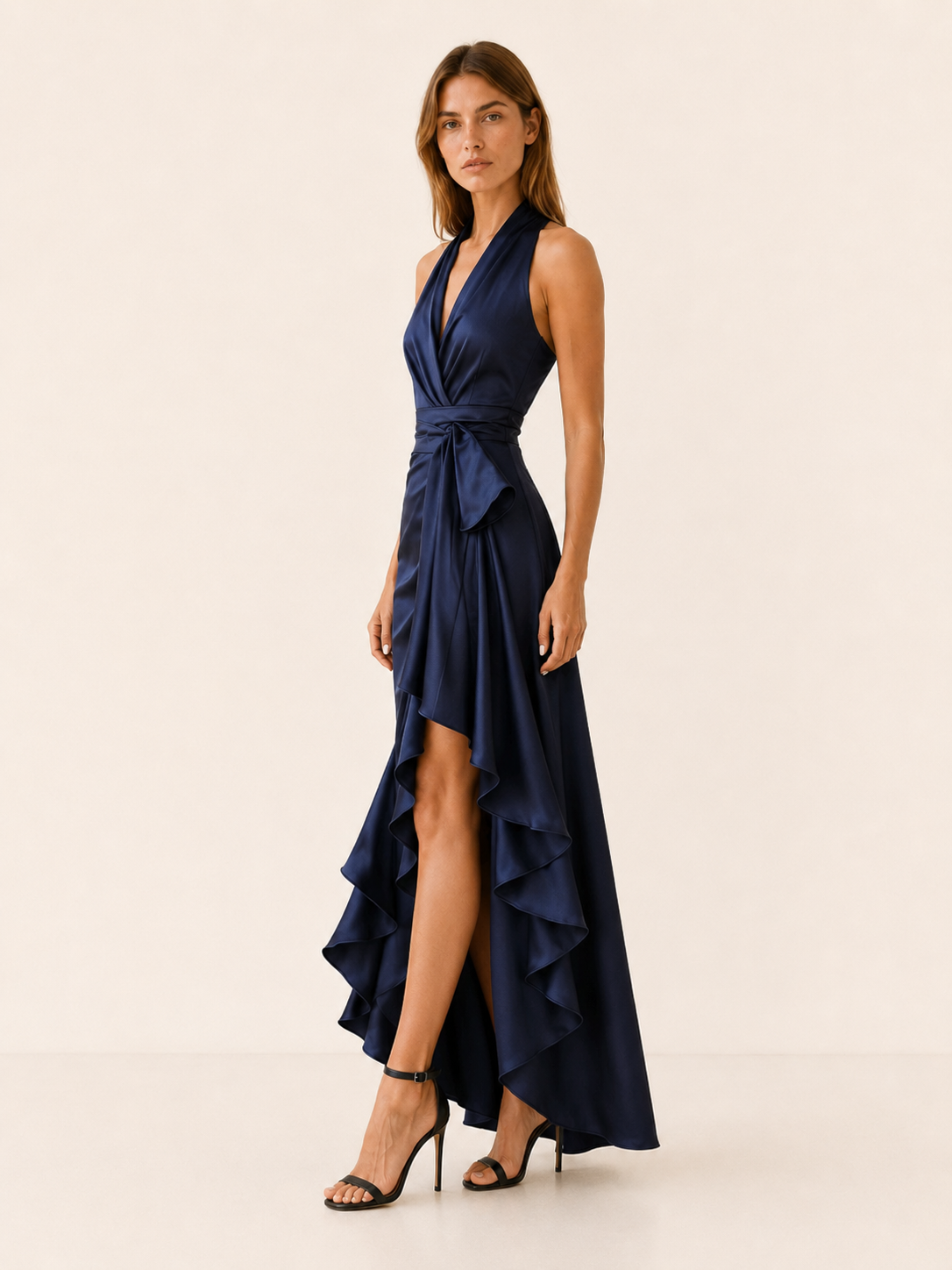 Allegra | Wrap Midi Dress with V Neck