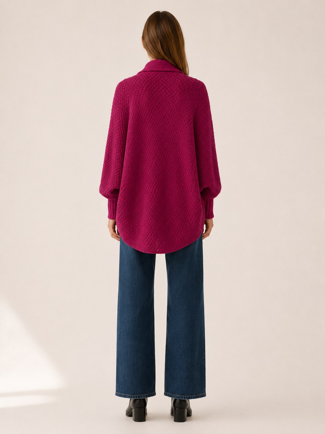 Amara | Oversized Cardigan with Batwing Sleeves and Open Front