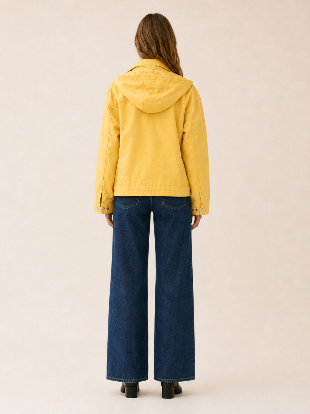 Amaris | Biker Jacket with Drawstring Hem and Asymmetric Zip