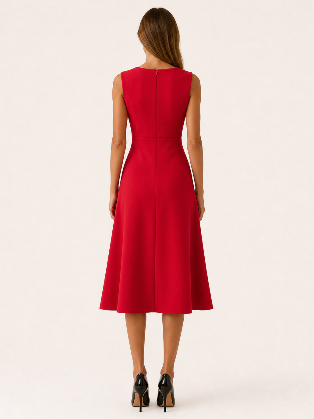 Anouk | Midi Dress with Asymmetric Draped Detail