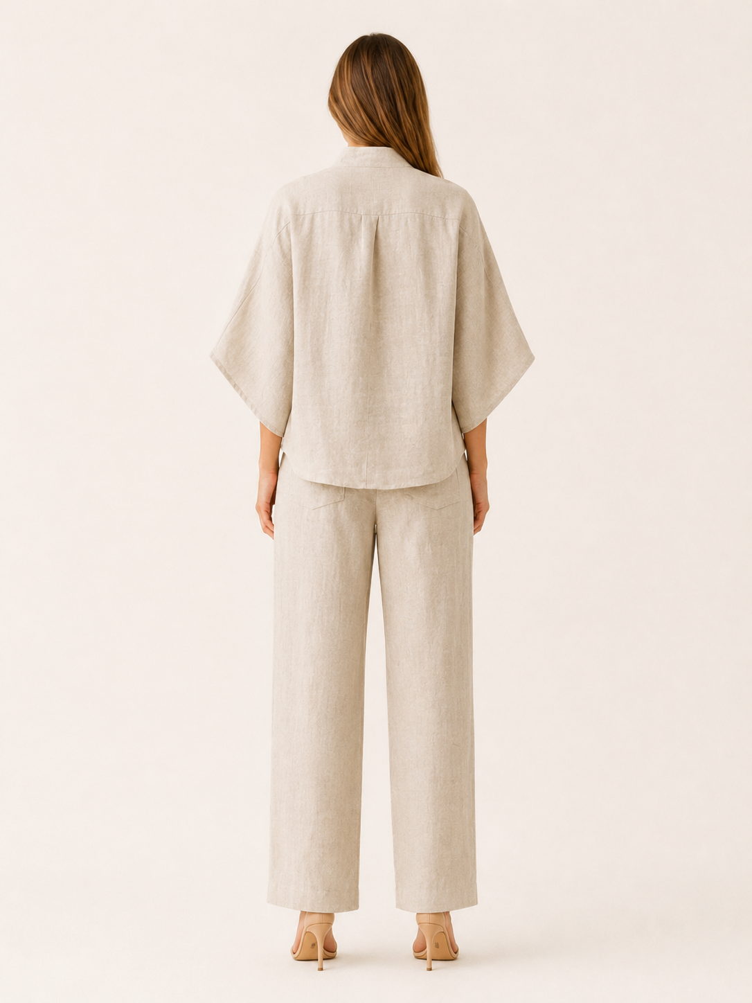Armina | Linen Co Ord Set with Wide Leg Trousers