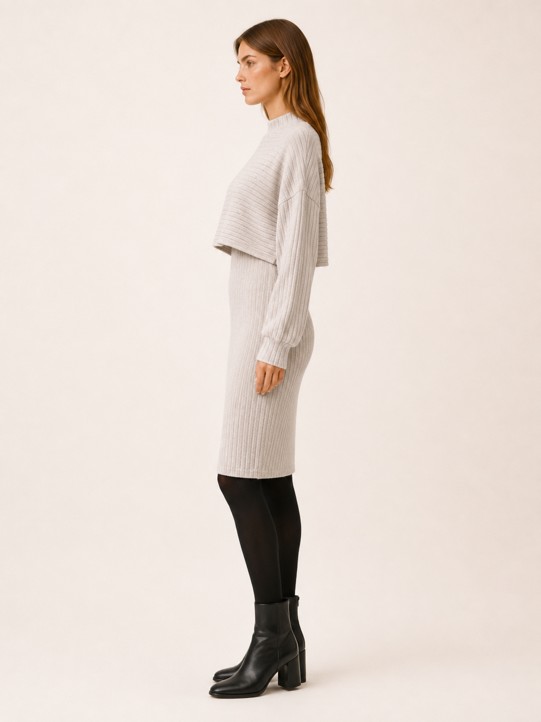 Asteria | Bodycon Midi Dress with Cropped Jumper
