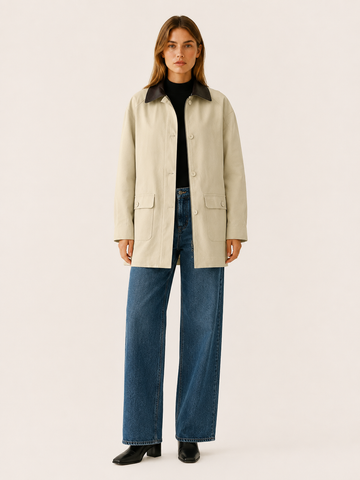 Aurelia | Women’s Barn Jacket with Contrast Collar