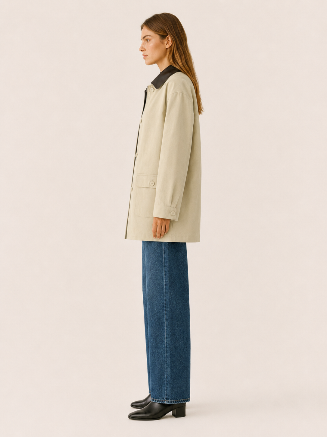 Aurelia | Women’s Barn Jacket with Contrast Collar