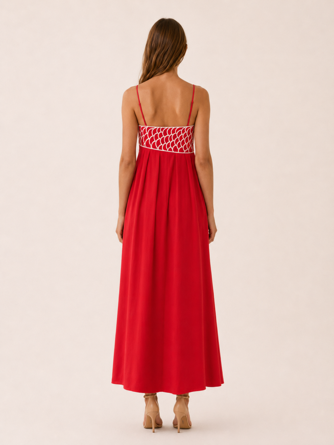 Baylor | Fish Print Maxi Dress with Spaghetti Straps Summer Dress