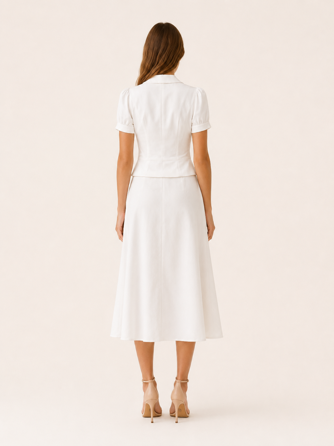 Briallen | Two-Piece Set with Button Blouse and Midi Skirt