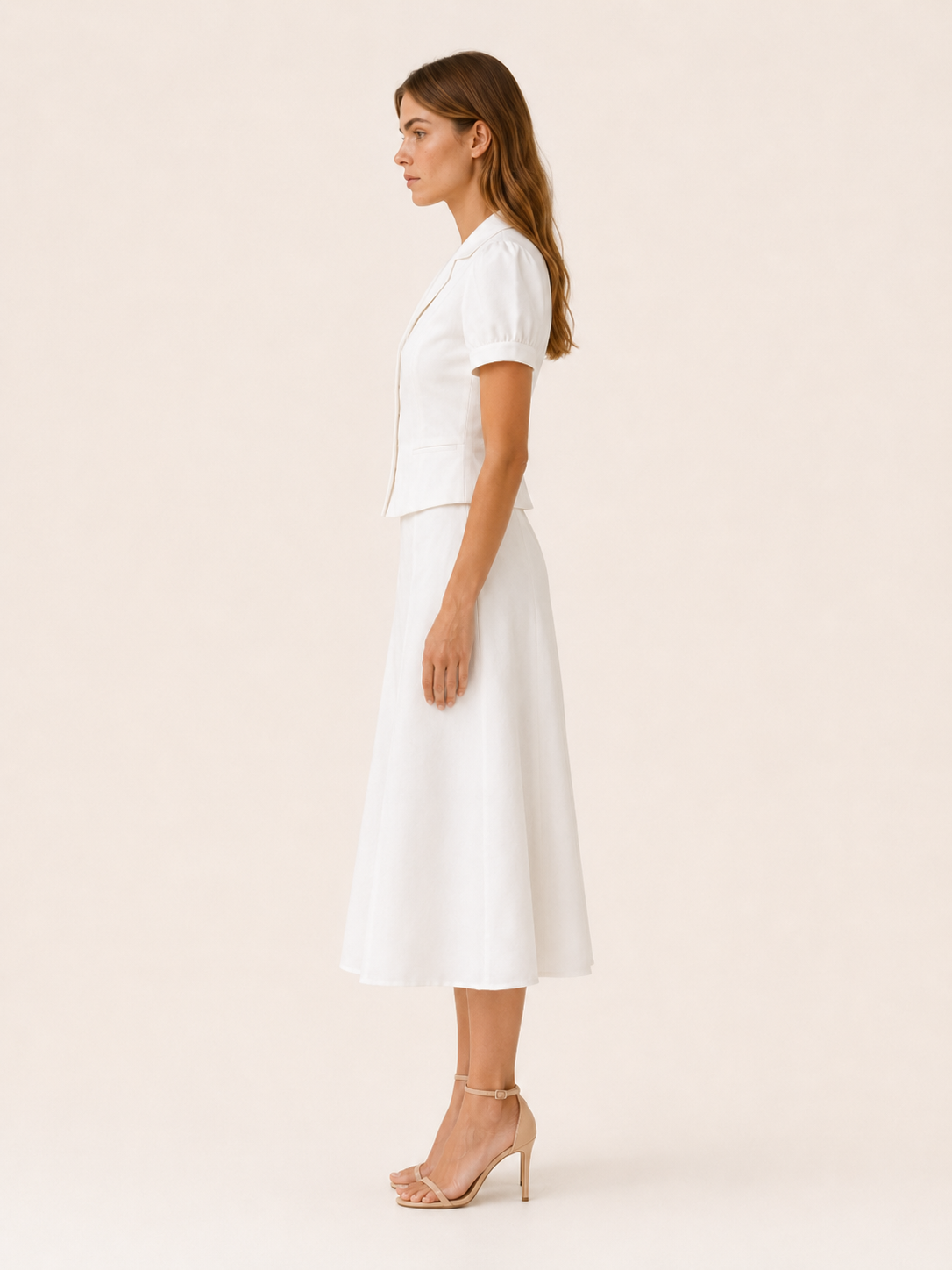 Briallen | Two-Piece Set with Button Blouse and Midi Skirt