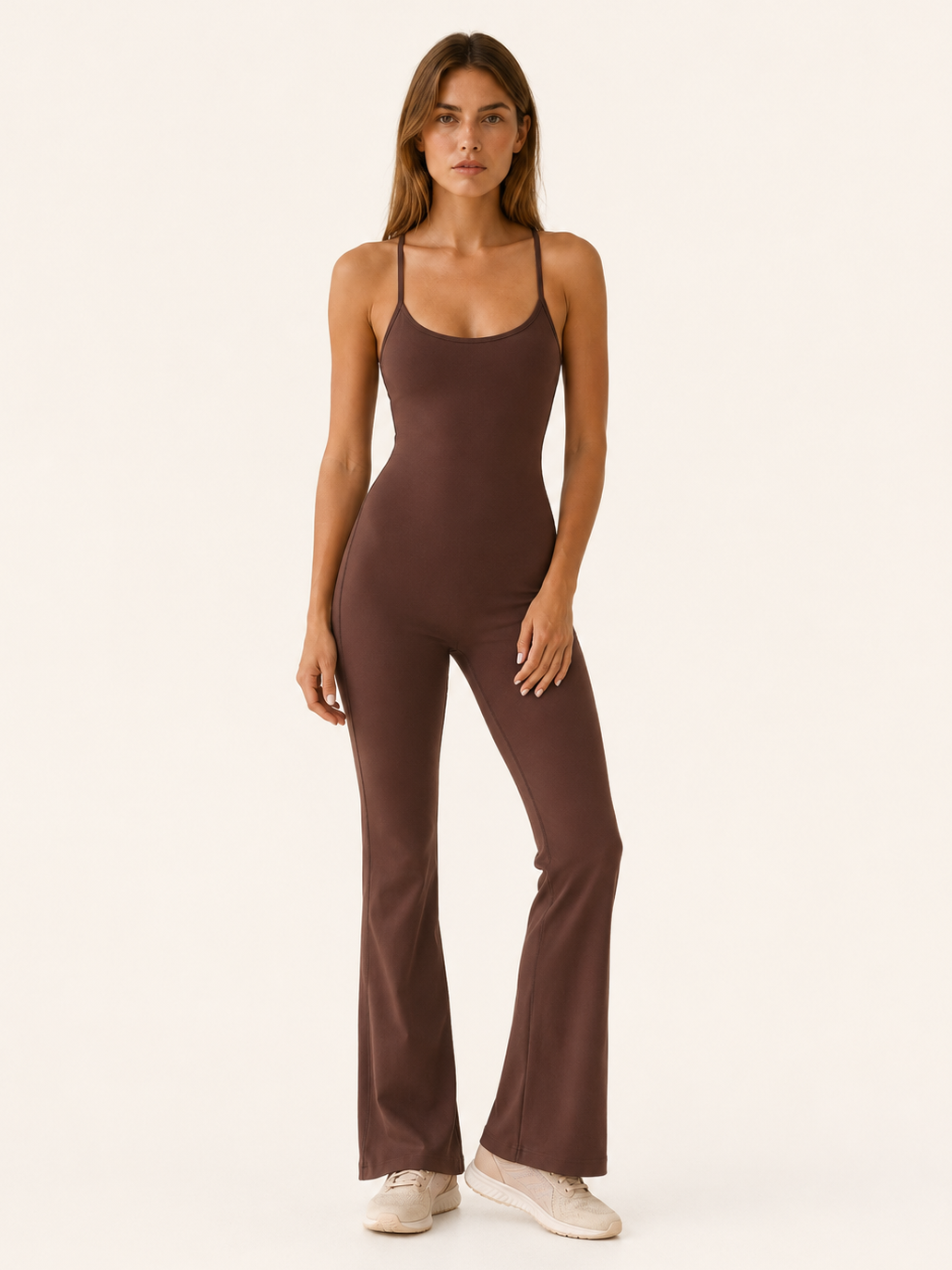 Briana | Yoga Jumpsuit with Flared Leg