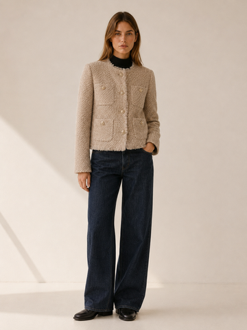 Bryony | Cropped Blazer with Button Front