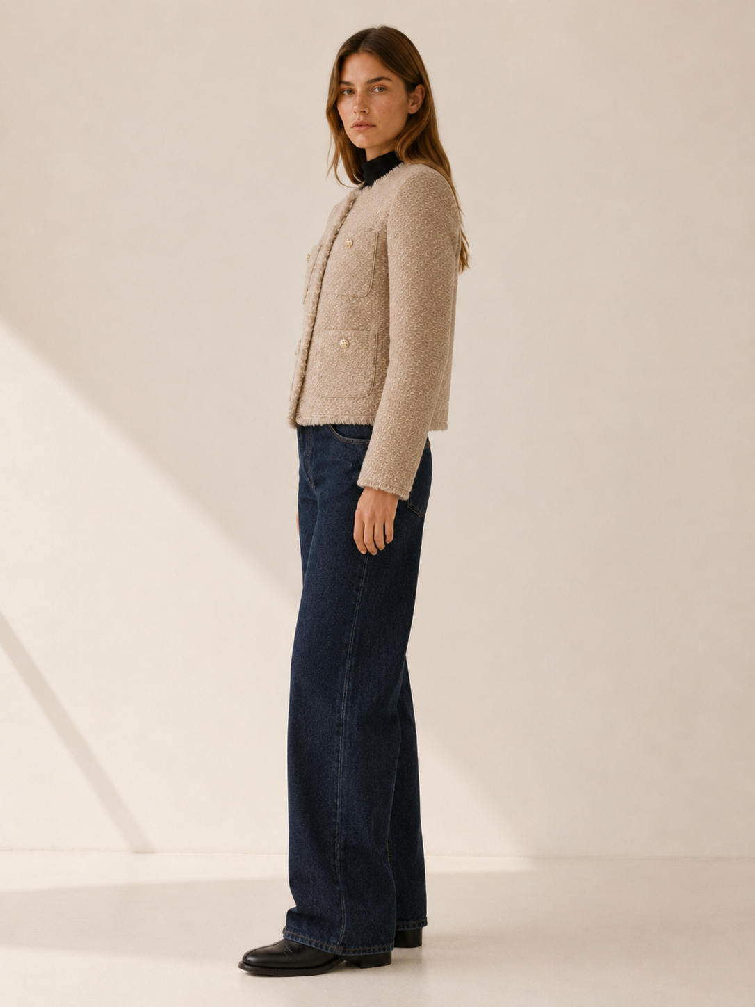 Bryony | Cropped Blazer with Button Front