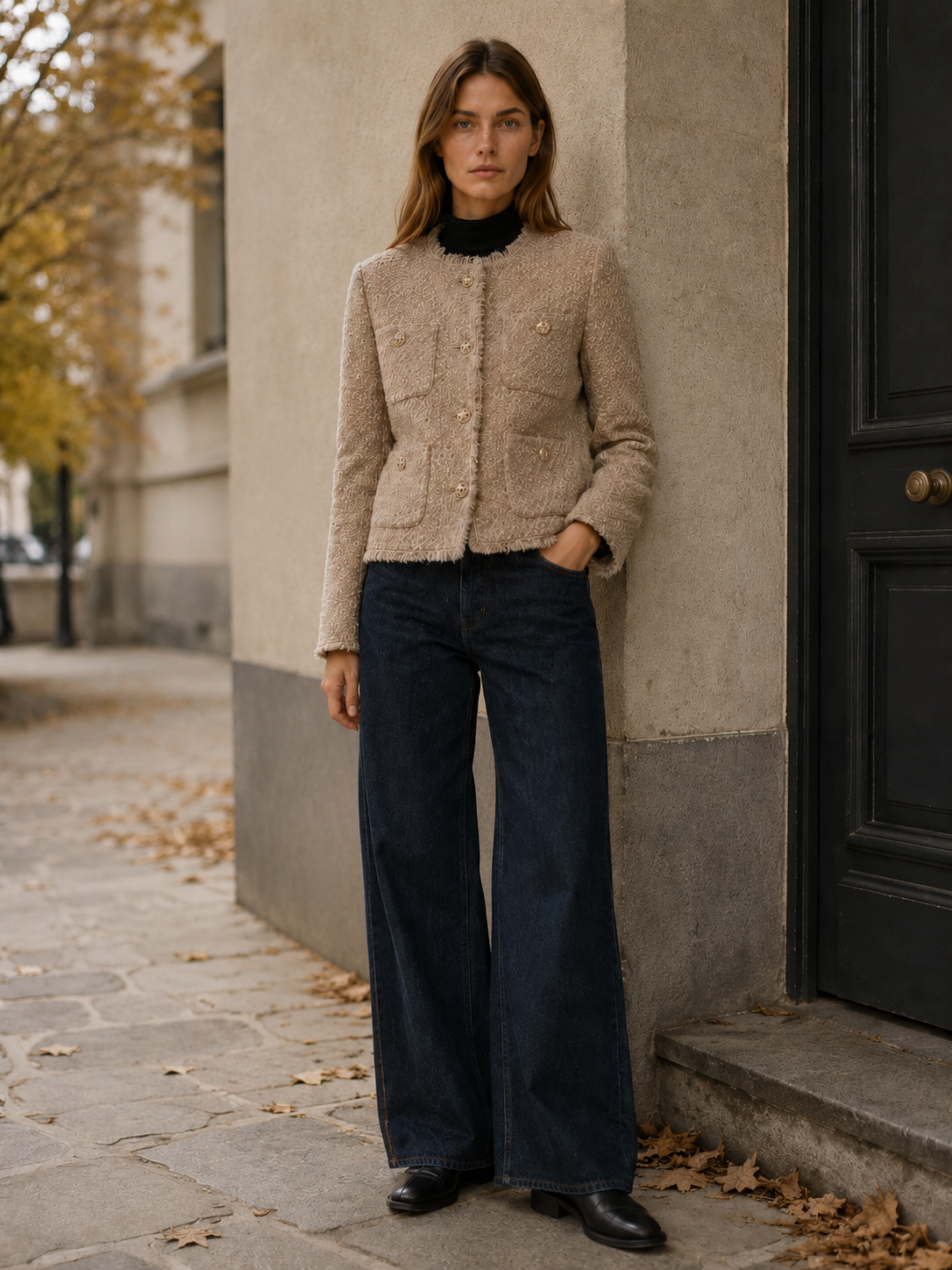 Bryony | Cropped Blazer with Button Front