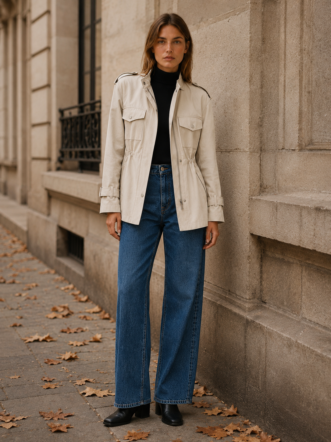 Caelvienne | Winter Coat with Shawl Collar and Tie Waist