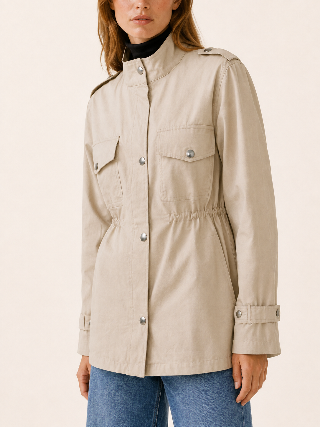 Caelvienne | Winter Coat with Shawl Collar and Tie Waist
