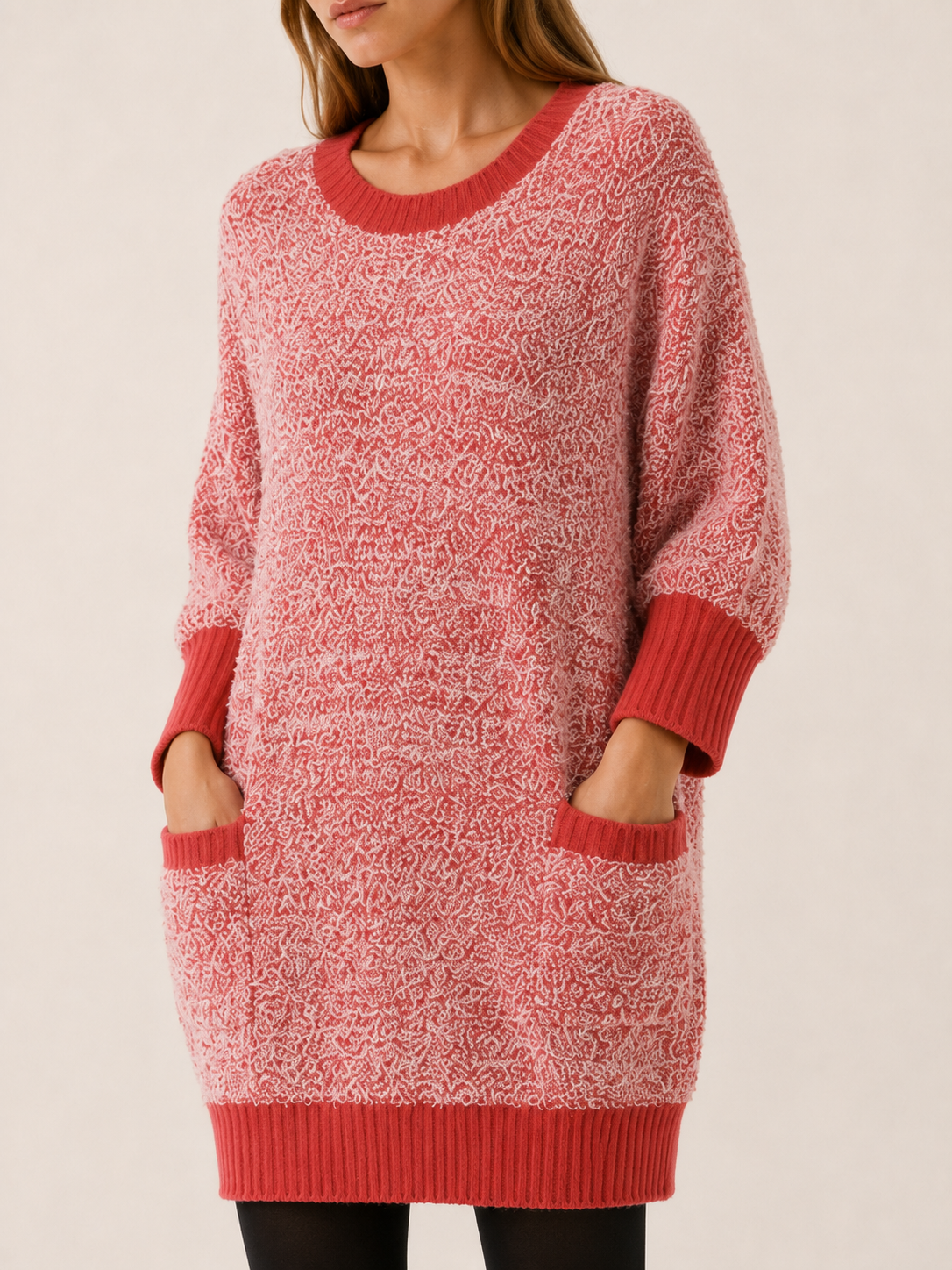 Calanthe | Jumper Dress with Ribbed Hem and Pockets