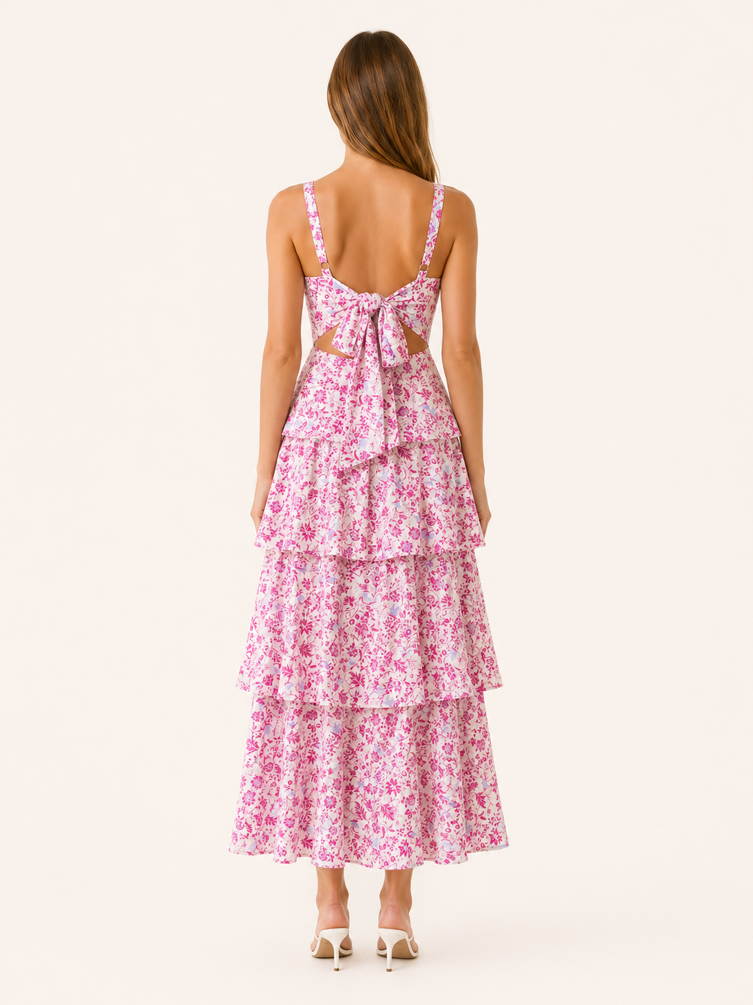 Calista | Floral Maxi Dress with Tiered Skirt