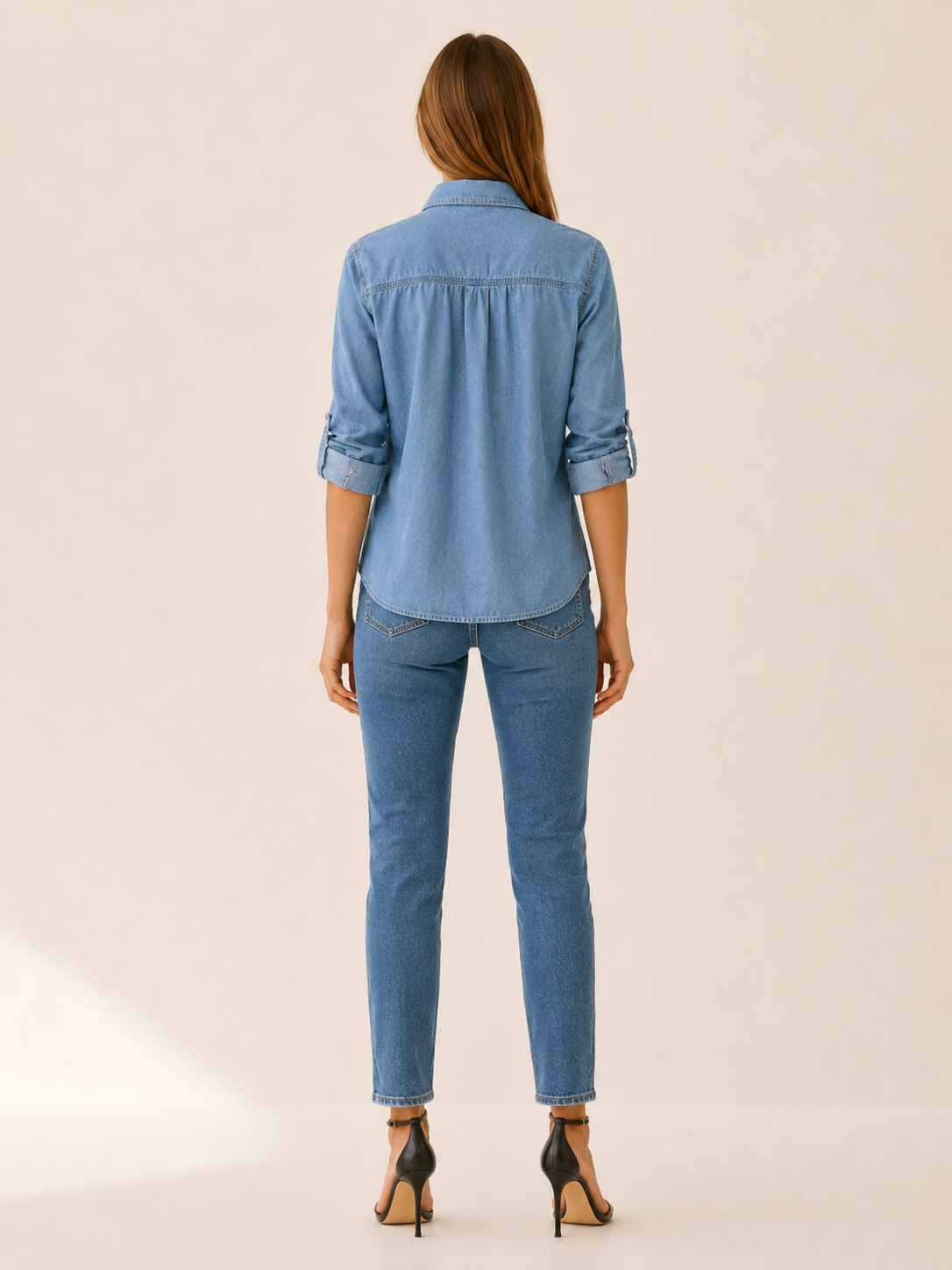 Calliope | Denim Shirt with Button Front and Chest Pockets