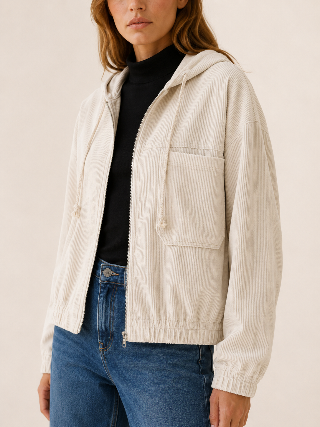 Calpurnia | Women's Zip Through Hooded Jacket