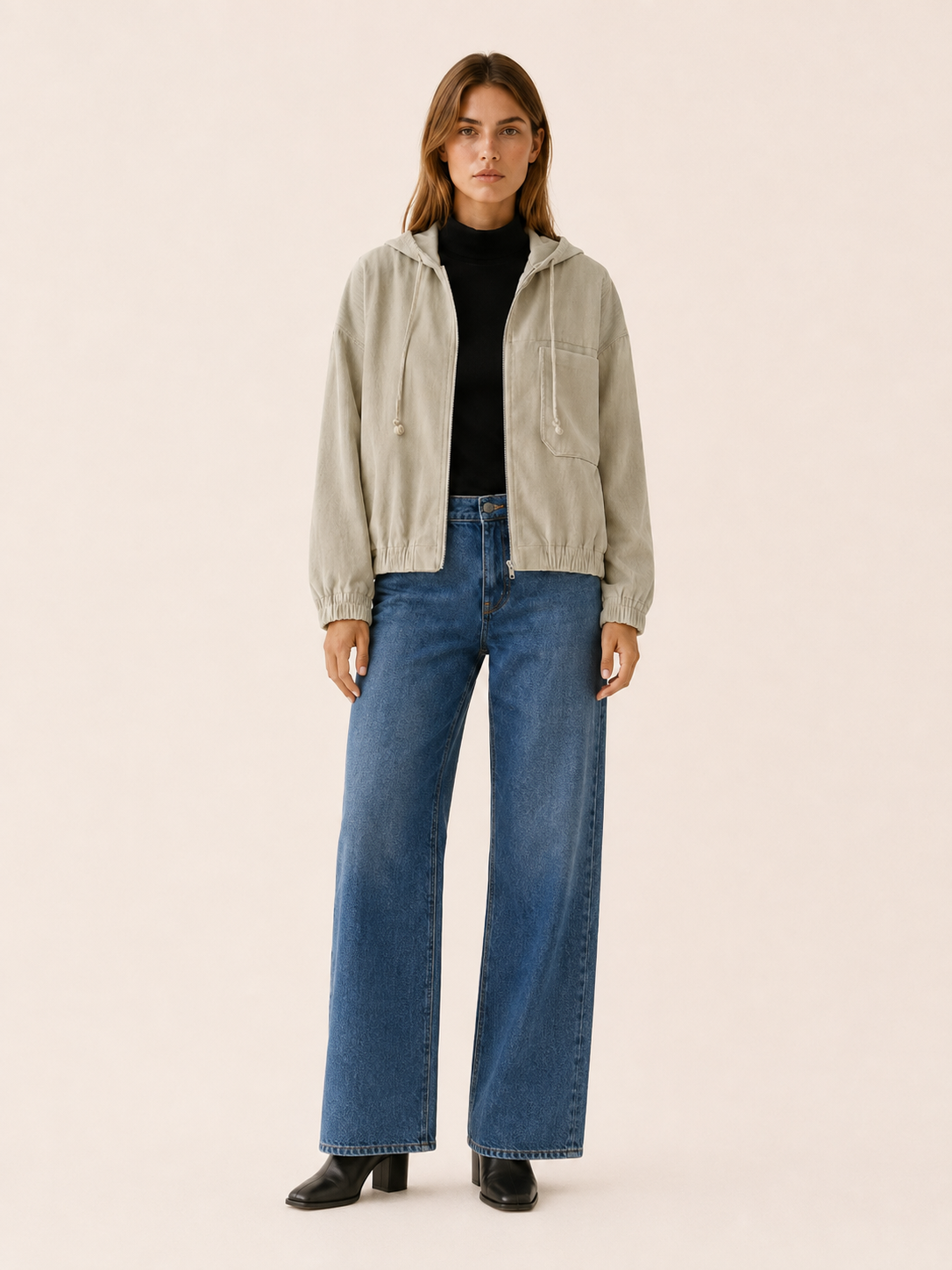 Calpurnia | Women's Zip Through Hooded Jacket