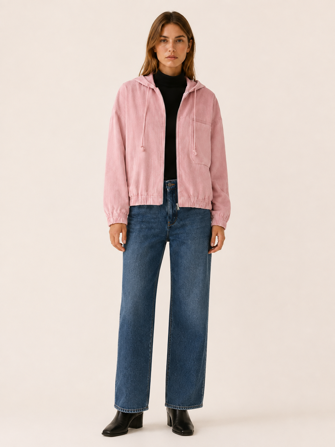 Calpurnia | Women's Zip Through Hooded Jacket