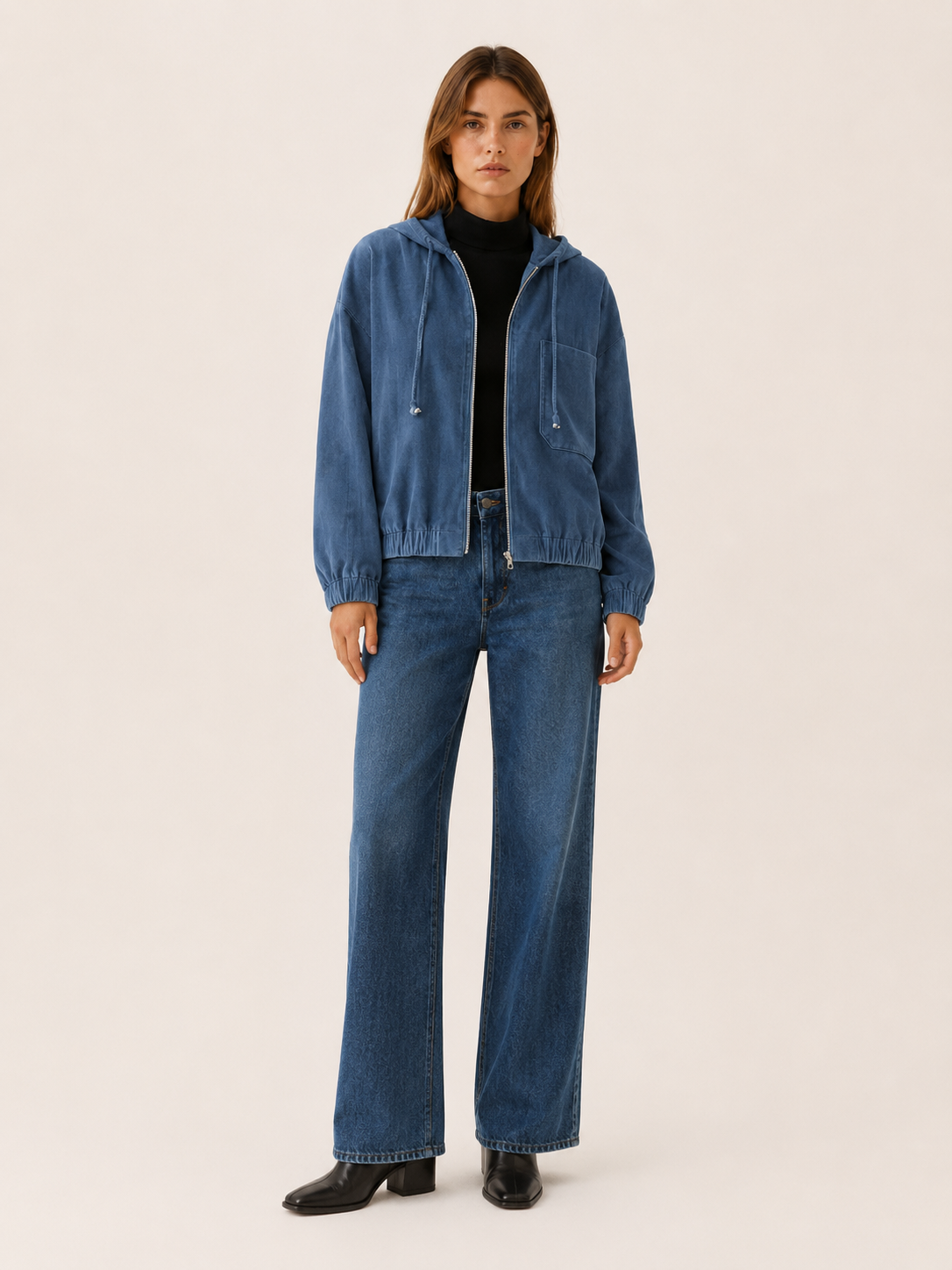 Calpurnia | Women's Zip Through Hooded Jacket