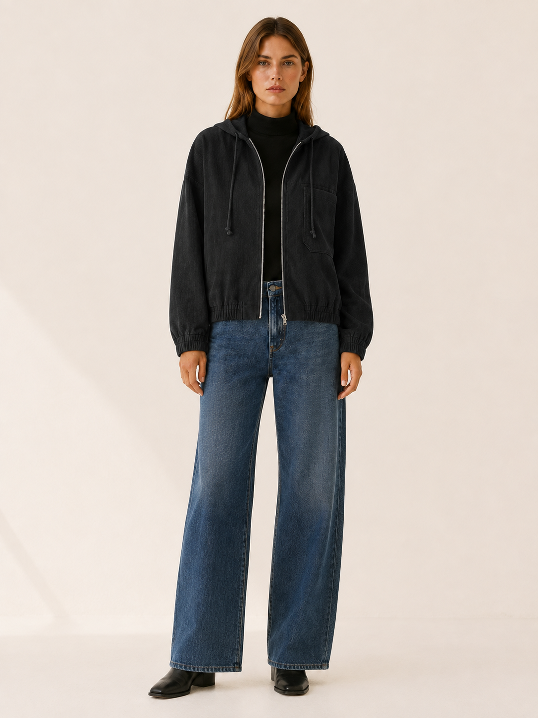 Calpurnia | Women's Zip Through Hooded Jacket