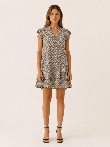 Camden | Printed Mini Dress with Ruffle Hem Summer Dress