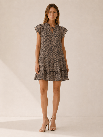 Camden | Printed Mini Dress with Ruffle Hem Summer Dress