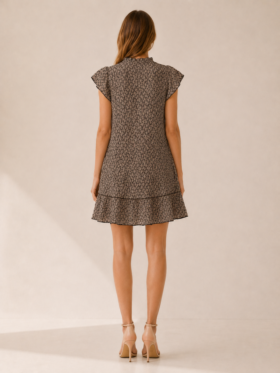 Camden | Printed Mini Dress with Ruffle Hem Summer Dress