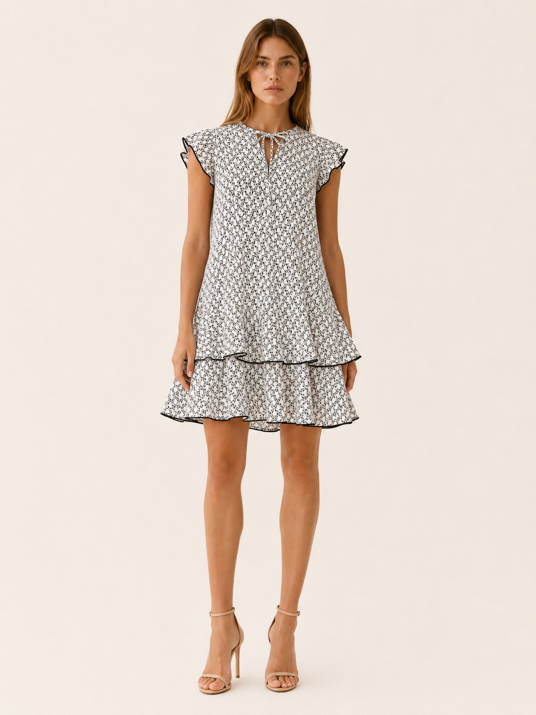 Camden | Printed Mini Dress with Ruffle Hem Summer Dress