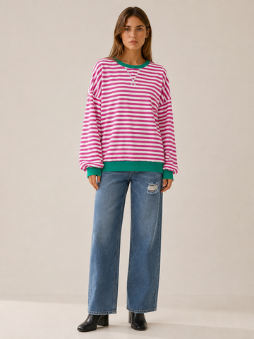 Cassandra | Women's Striped Oversized Jumper