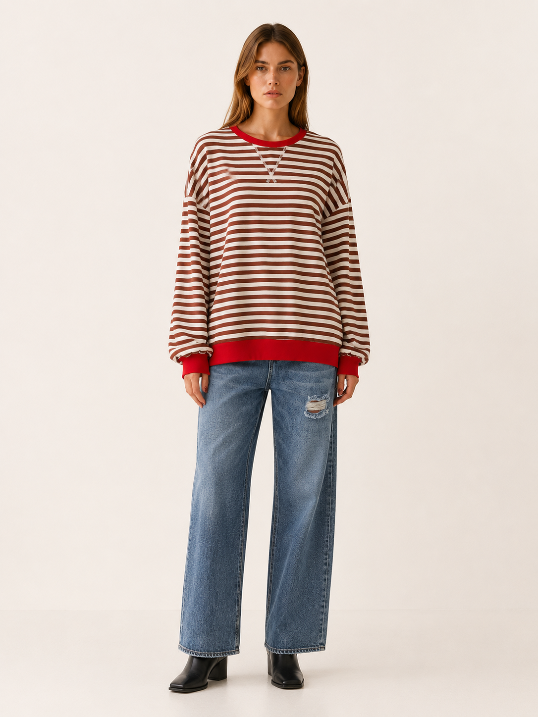 Cassandra | Women's Striped Oversized Jumper