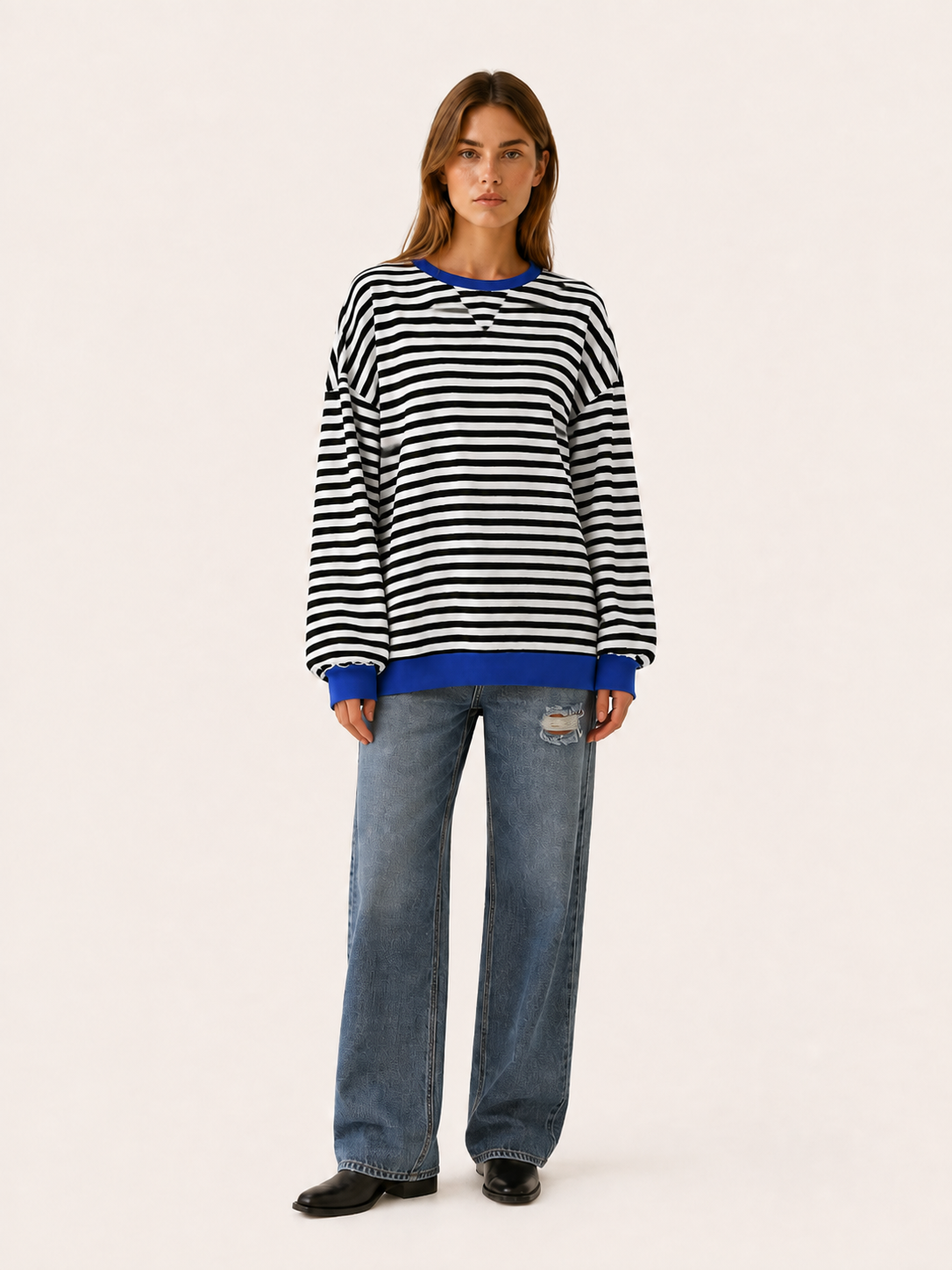 Cassandra | Women's Striped Oversized Jumper