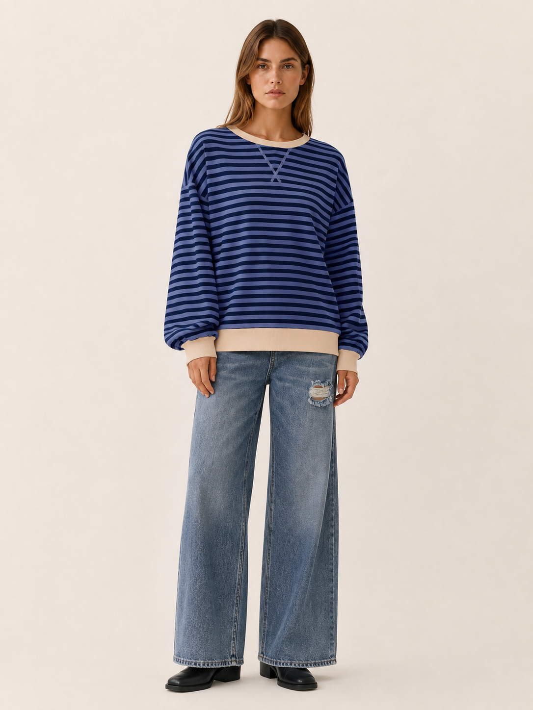 Cassandra | Women's Striped Oversized Jumper