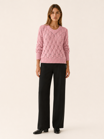 Catriona | V-Neck Jumper with Openwork Detail