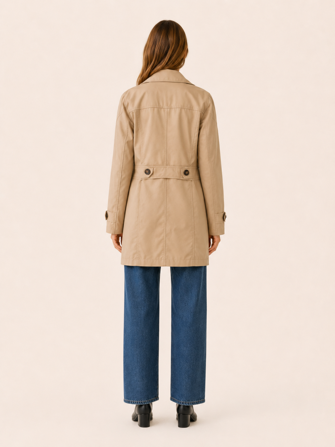 Colette | Short Trench Coat with Tailored Fit and Wide Lapels