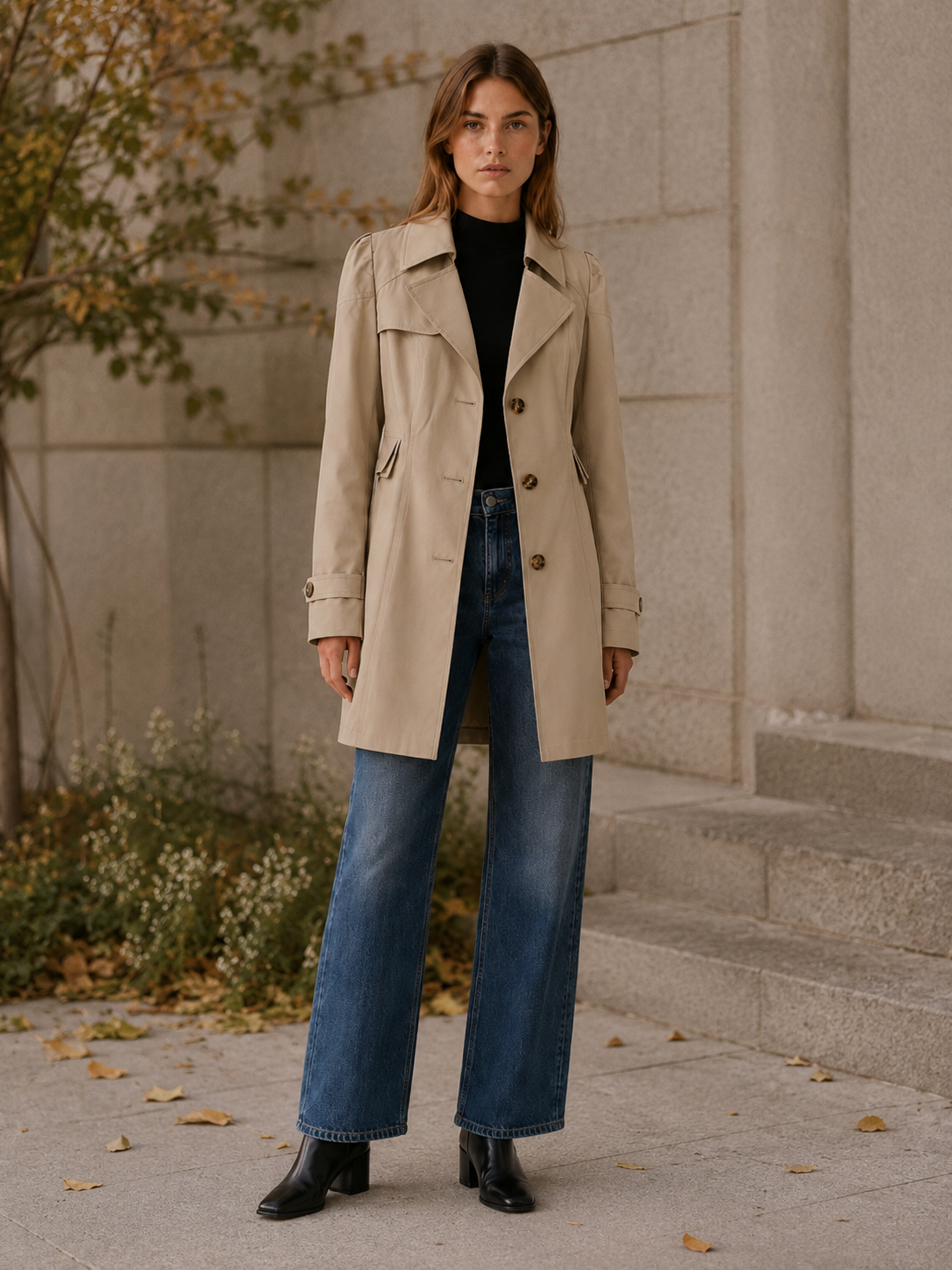 Colette | Women’s Short Trench Coat with Tailored Fit