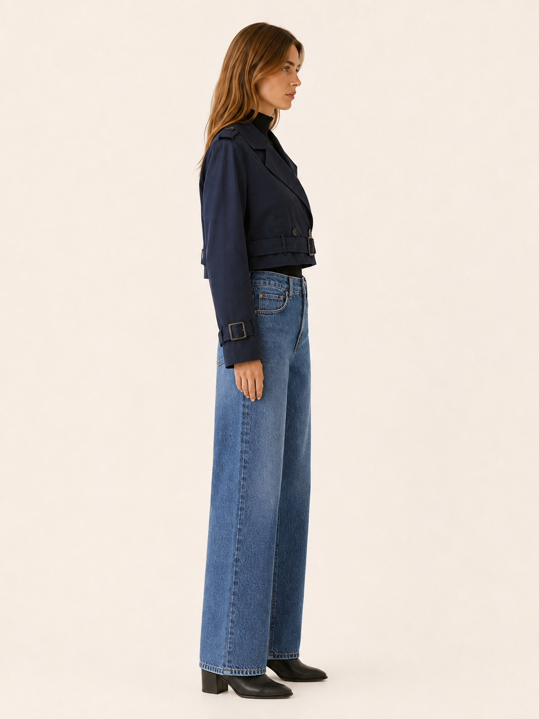 Coralie | Women's Double Breasted Cropped Trench Coat