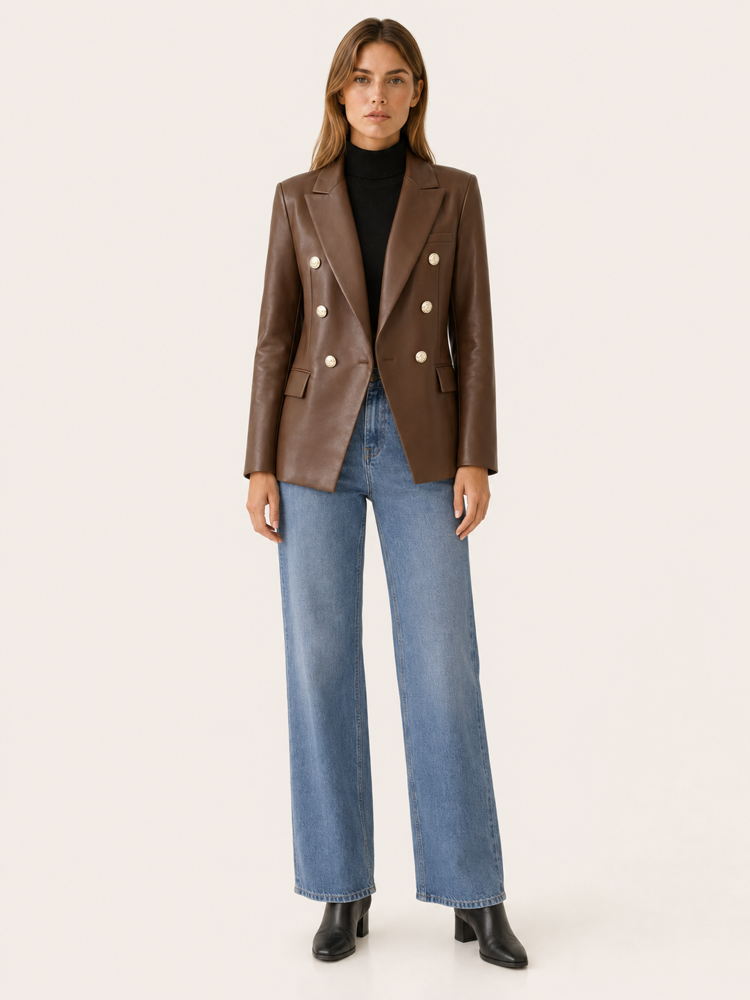 Cyralyn | Double Breasted Blazer with Statement Buttons
