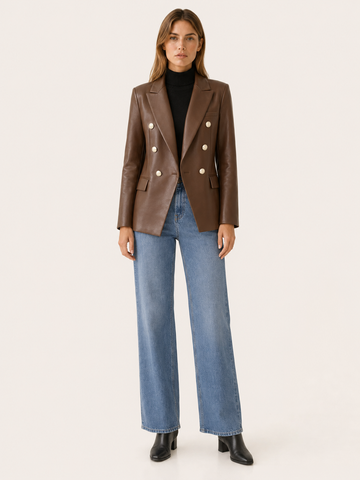 Cyralyn | Double Breasted Blazer with Statement Buttons