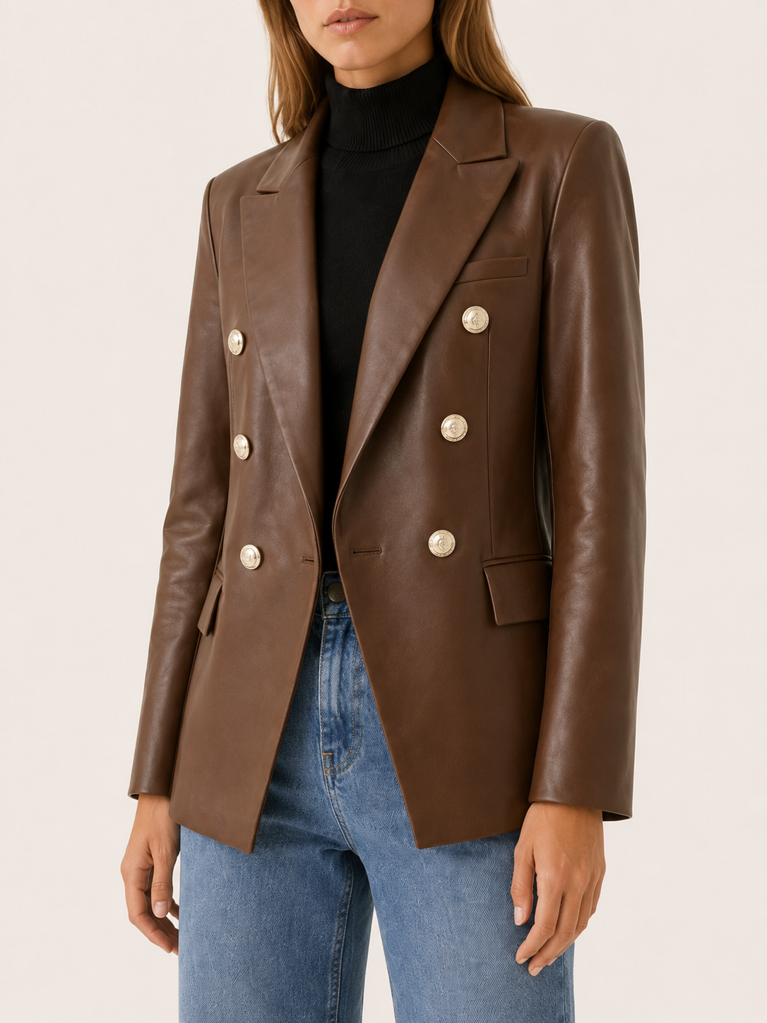 Cyralyn | Double Breasted Blazer with Statement Buttons