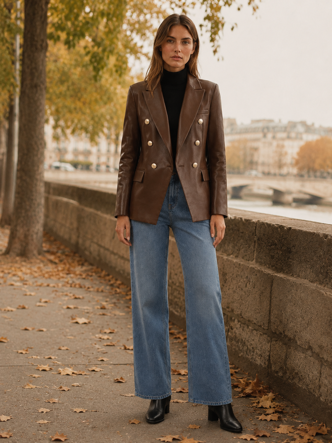 Cyralyn | Double Breasted Blazer with Statement Buttons