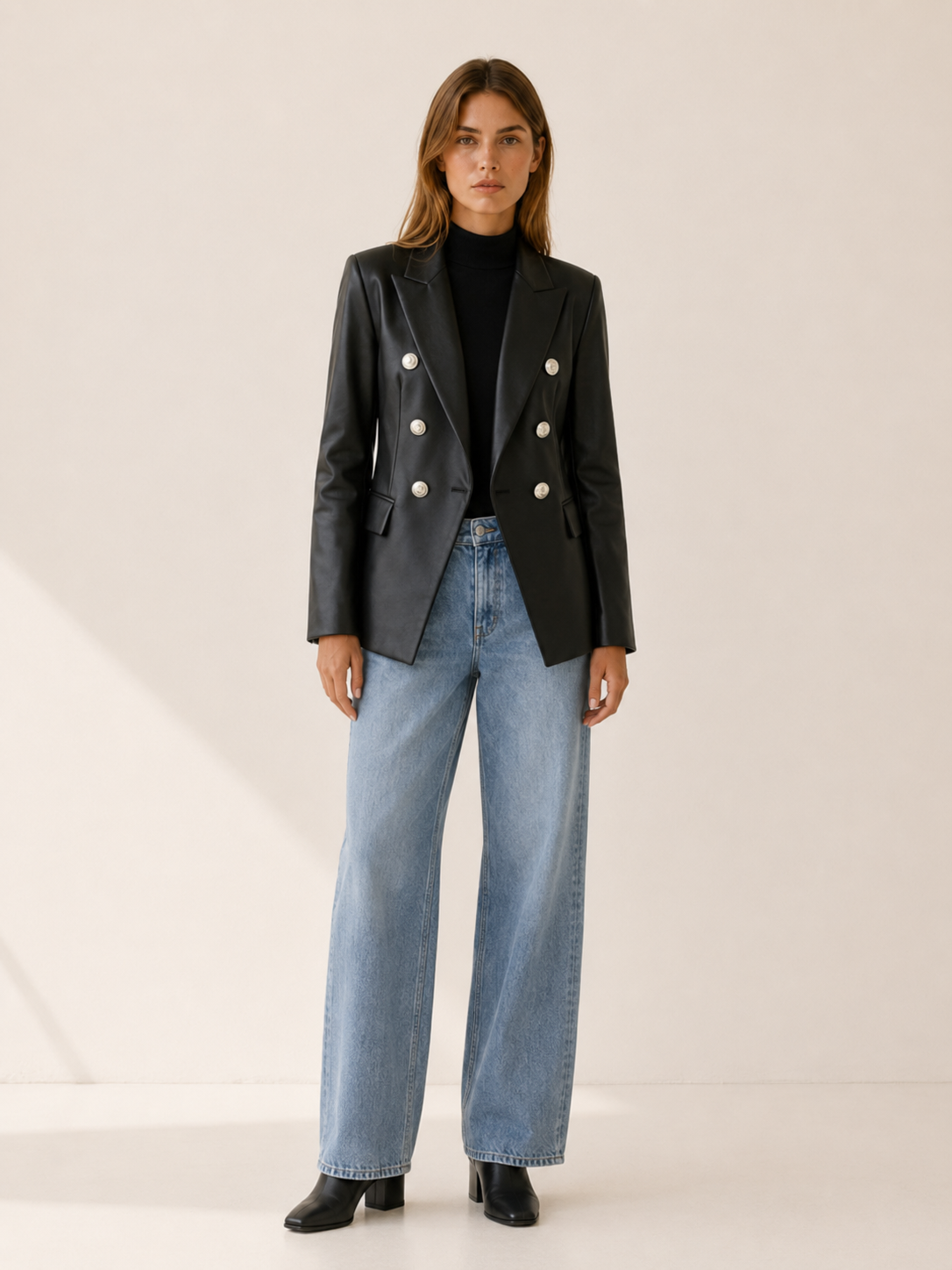 Cyralyn | Double Breasted Blazer with Statement Buttons