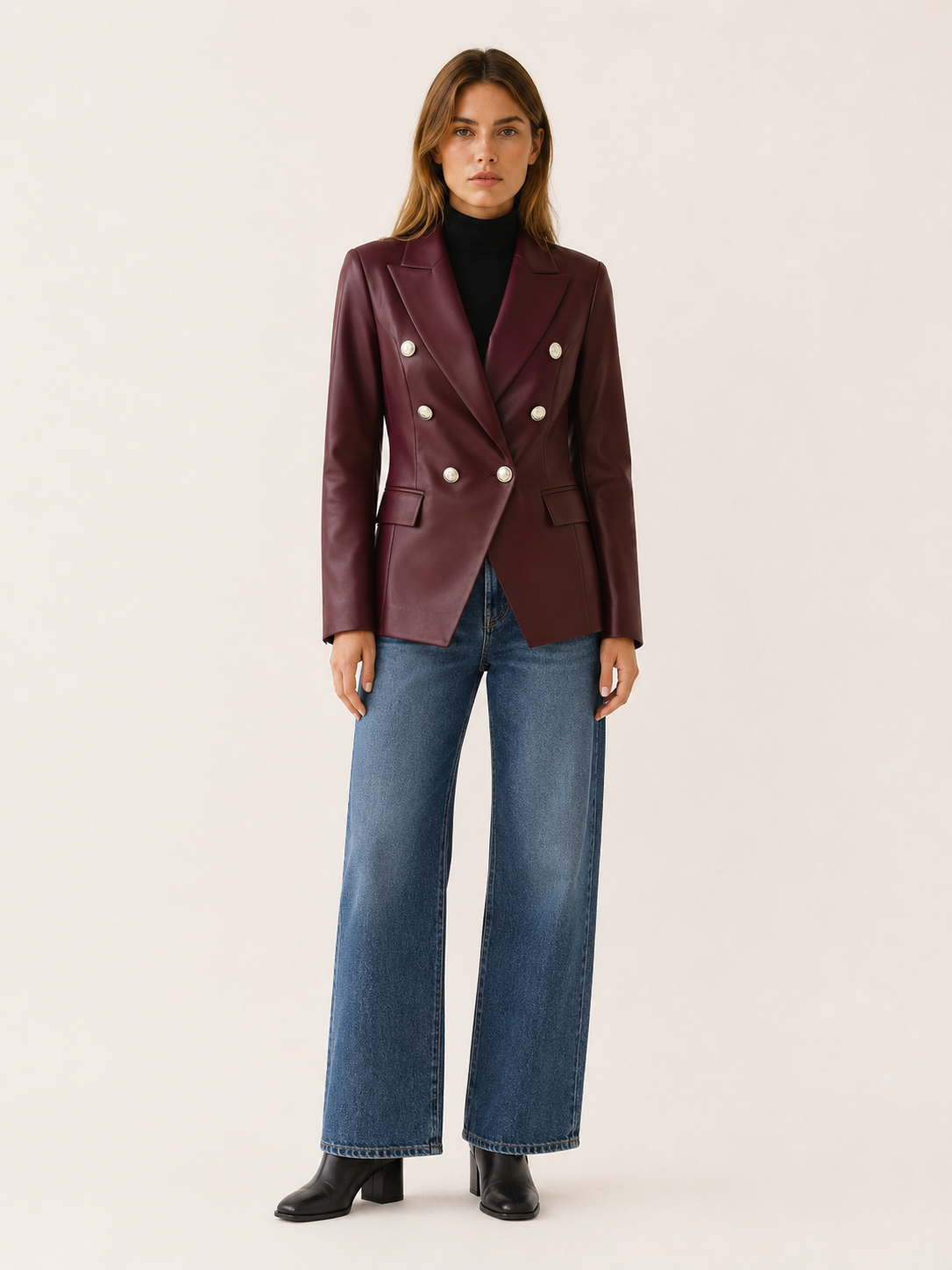 Cyralyn | Double Breasted Blazer with Statement Buttons