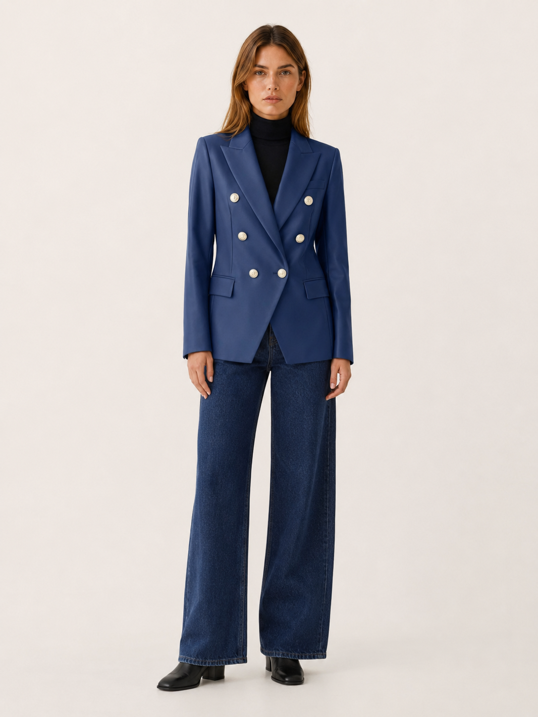 Cyralyn | Double Breasted Blazer with Statement Buttons