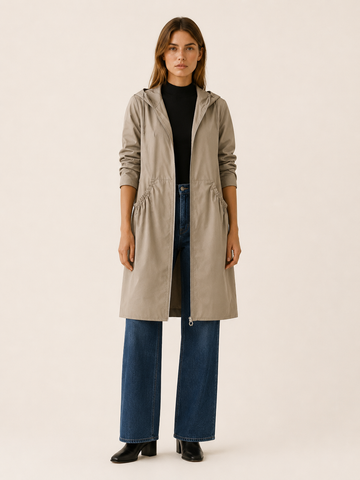 Demelza | Women's Hooded Waterproof Trench Coat