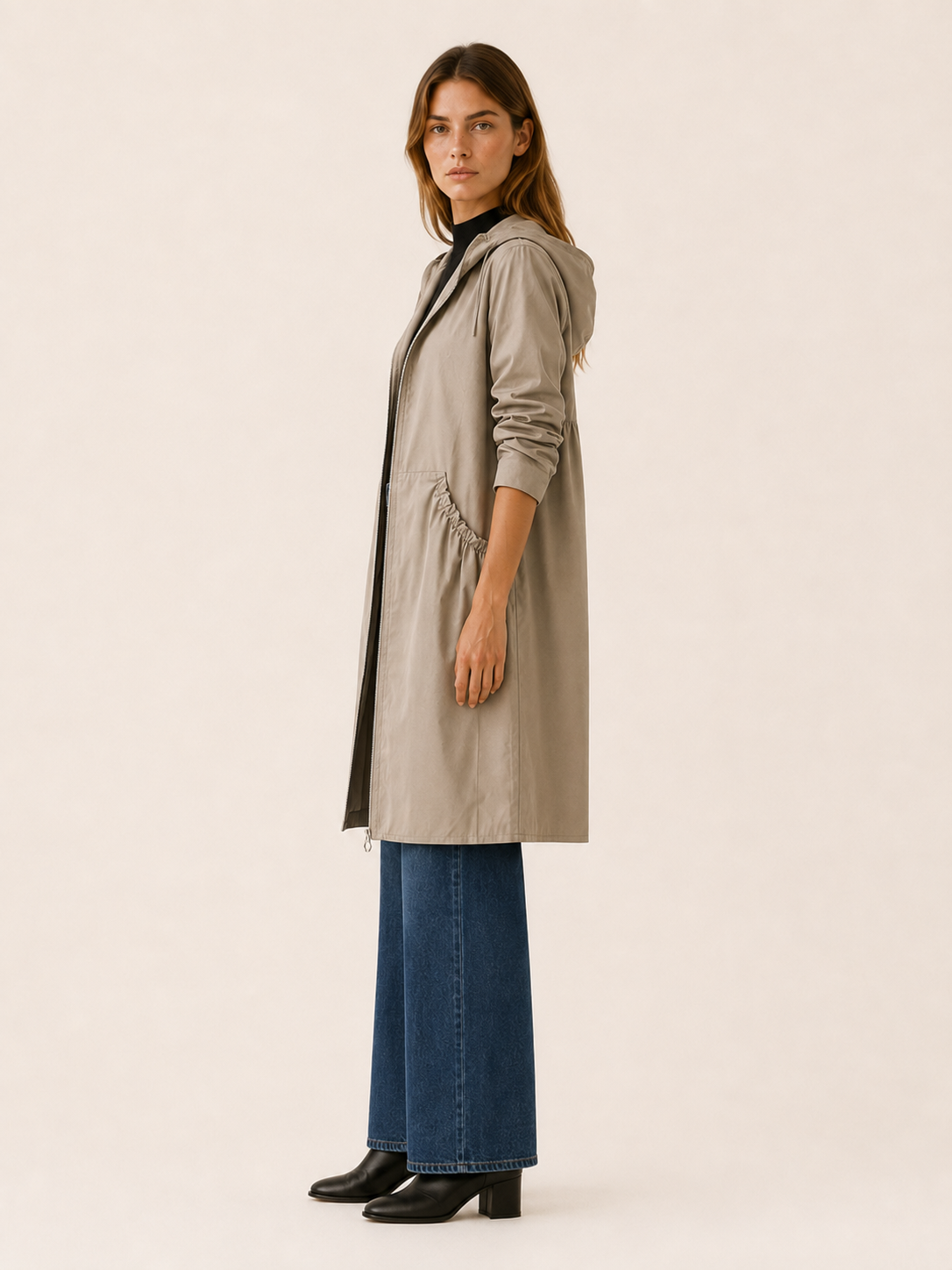 Demelza | Women's Hooded Waterproof Trench Coat