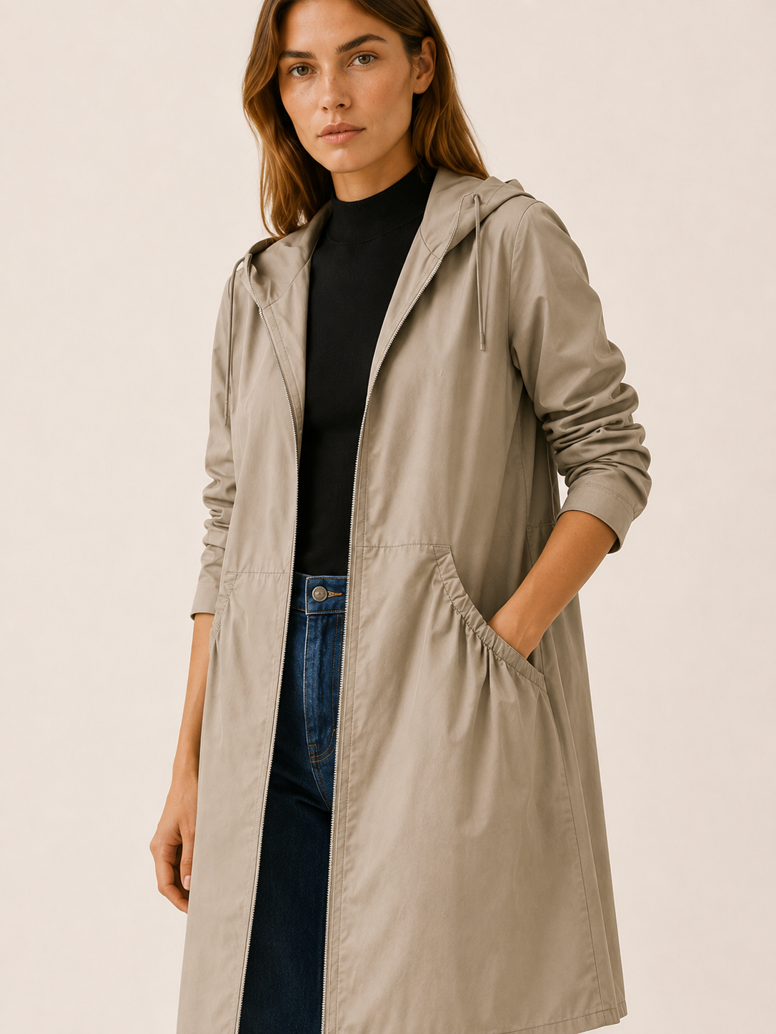 Demelza | Women's Hooded Waterproof Trench Coat